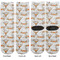 Floral Antler Adult Crew Socks - Double Pair - Front and Back - Apvl