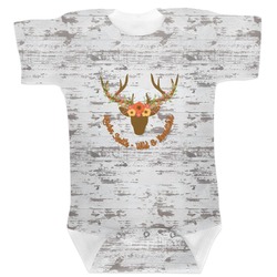 Floral Antler Baby Bodysuit 12-18 (Personalized)