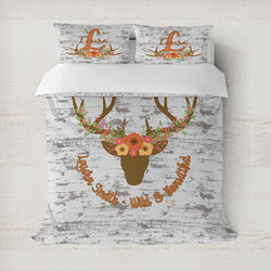 Floral Antler Duvet Cover (Personalized)