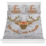 Floral Antler Comforters (Personalized)