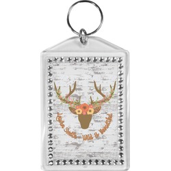 Floral Antler Bling Keychain (Personalized)