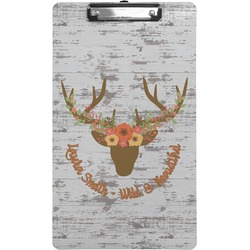 Floral Antler Clipboard (Legal Size) (Personalized)