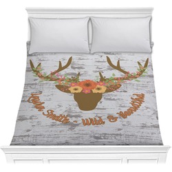 Floral Antler Comforter - Full / Queen (Personalized)