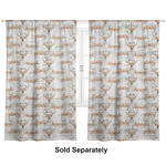 Floral Antler Curtain Panel - Custom Size