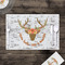 Floral Antler Disposable Paper Placemat - In Context