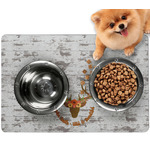 Floral Antler Dog Food Mat - Small w/ Name or Text