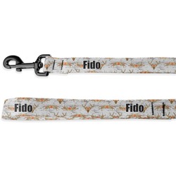 Floral Antler Deluxe Dog Leash - 4 ft (Personalized)