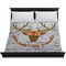 Floral Antler Duvet Cover - King - On Bed - No Prop