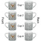 Floral Antler Espresso Cup - 6oz (Double Shot Set of 4) APPROVAL