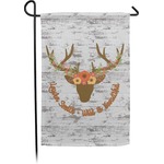 Floral Antler Small Garden Flag - Double Sided w/ Name or Text