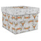 Floral Antler Gift Boxes with Lid - Canvas Wrapped - XX-Large - Front/Main