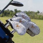 Floral Antler Golf Club Iron Cover - Set of 9 (Personalized)