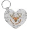 Floral Antler Heart Keychain (Personalized)