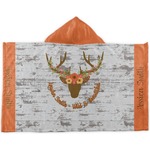 Floral Antler Kids Hooded Towel (Personalized)