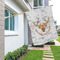 Floral Antler House Flags - Single Sided - LIFESTYLE