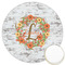 Floral Antler Icing Circle - Large - Front