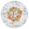 Floral Antler Icing Circle - Medium - Single