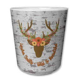 Floral Antler Plastic Tumbler 6oz (Personalized)