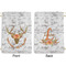 Floral Antler Large Laundry Bag - Front & Back View