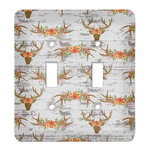 Floral Antler Light Switch Cover (2 Toggle Plate)