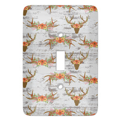 Floral Antler Light Switch Cover (Single Toggle)