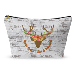 Floral Antler Makeup Bag - Small - 8.5"x4.5" (Personalized)