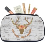 Floral Antler Makeup / Cosmetic Bag - Medium (Personalized)