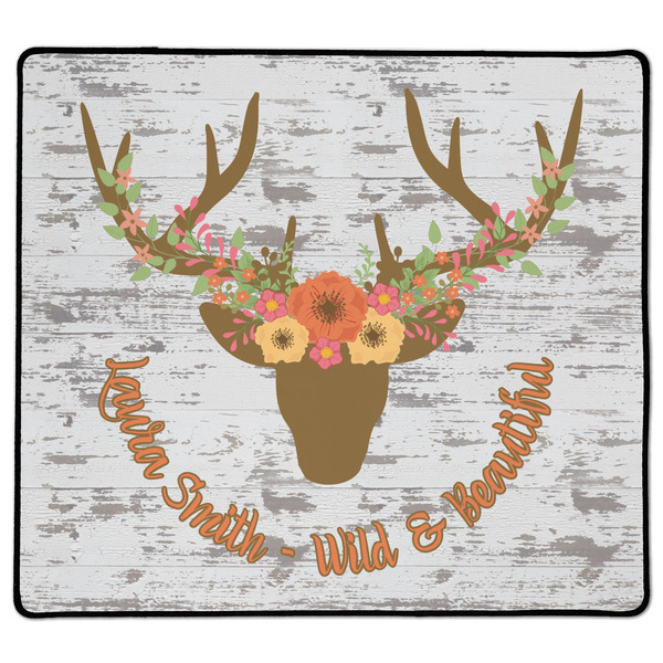 Custom Floral Antler XL Gaming Mouse Pad - 18" x 16" (Personalized)