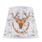 Floral Antler Poly Film Empire Lampshade - Front View