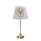 Floral Antler Poly Film Empire Lampshade - On Stand