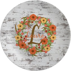 Floral Antler Melamine Plate (Personalized)