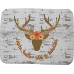 Floral Antler Memory Foam Bath Mat - 48"x36" (Personalized)