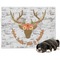 Floral Antler Microfleece Dog Blanket - Regular