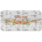 Floral Antler Mini/Bicycle License Plate (2 Holes) (Personalized)