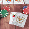 Floral Antler On Table with Poker Chips