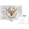 Floral Antler Disposable Paper Placemat - Front & Back