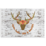 Floral Antler Disposable Paper Placemats (Personalized)