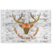 Floral Antler Disposable Paper Placemat - Front View