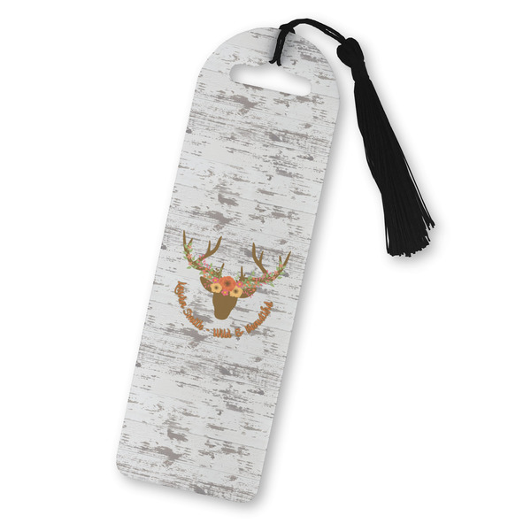 Custom Floral Antler Plastic Bookmark (Personalized)