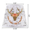 Floral Antler Poly Film Empire Lampshade - Dimensions