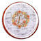 Floral Antler Printed Icing Circle - Large - On Cookie