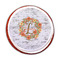 Floral Antler Printed Icing Circle - Medium - On Cookie