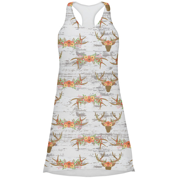 Custom Floral Antler Racerback Dress