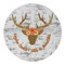 Floral Antler Round Paper Coaster - Approval