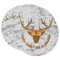 Floral Antler Round Paper Coaster - Main