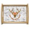 Floral Antler Serving Tray Wood Large - Main