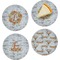 Floral Antler Set of Appetizer / Dessert Plates