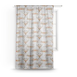 Floral Antler Sheer Curtain - 50"x84"