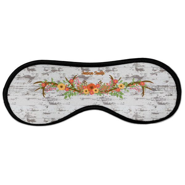 Custom Floral Antler Sleeping Eye Masks - Large (Personalized)