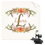 Floral Antler Sublimation Transfer (Personalized)